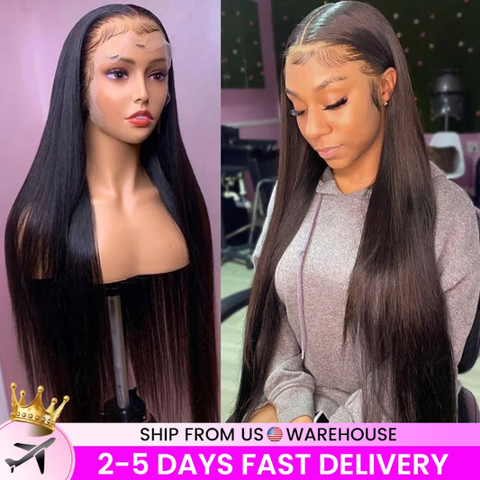 HD Transparent 13x6 Lace Front Human Hair Wig For Women