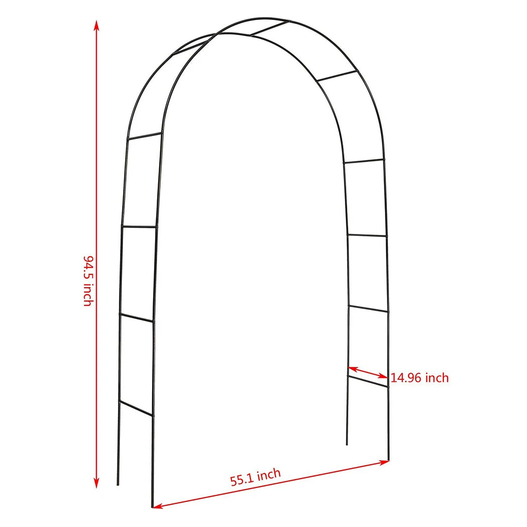 Heavy Duty Metal Garden Arch Rose Archway Pergola Arbour Climbing Plants Trellis Outdoor Garden Patio Pergola Support