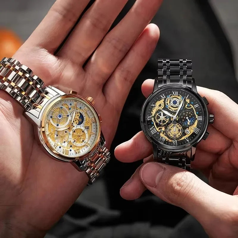 LIGE Luxury Fashion Men Watch Waterproof Luminous Date Man Wristwatch Stainless Steel Chronograph Quartz Men's Watches Reloj