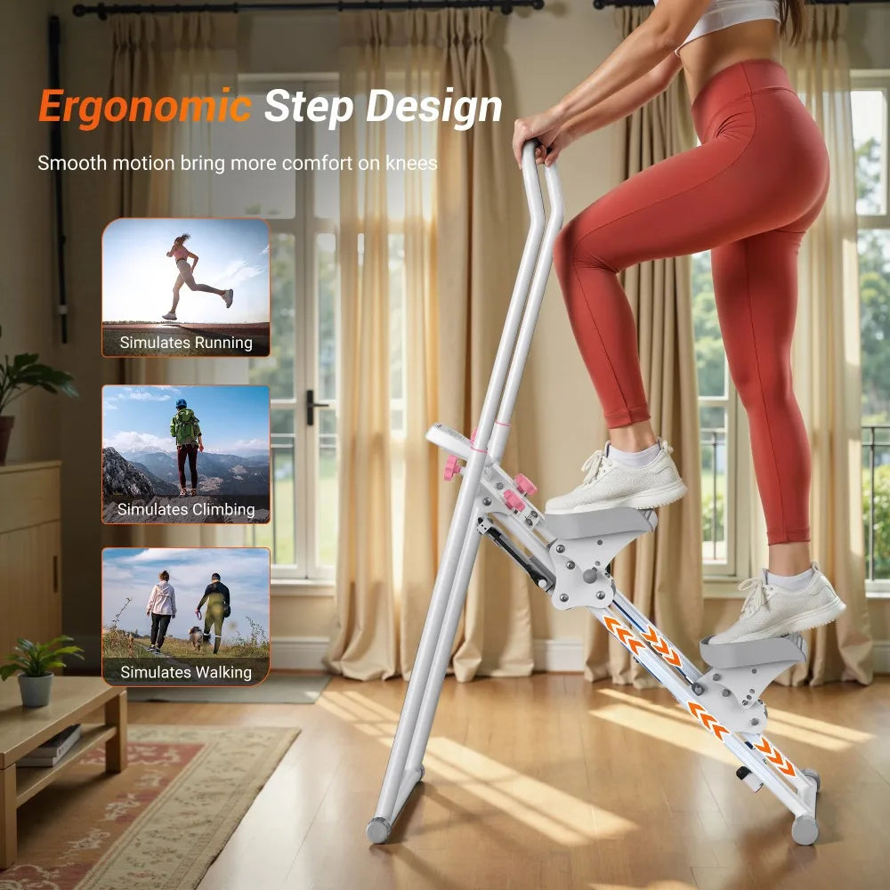 New Version Elite Stair Stepper for Home Gym Exercise Vertical Climber Machine Full-Body Workout Compact Folding Cardio Stepper