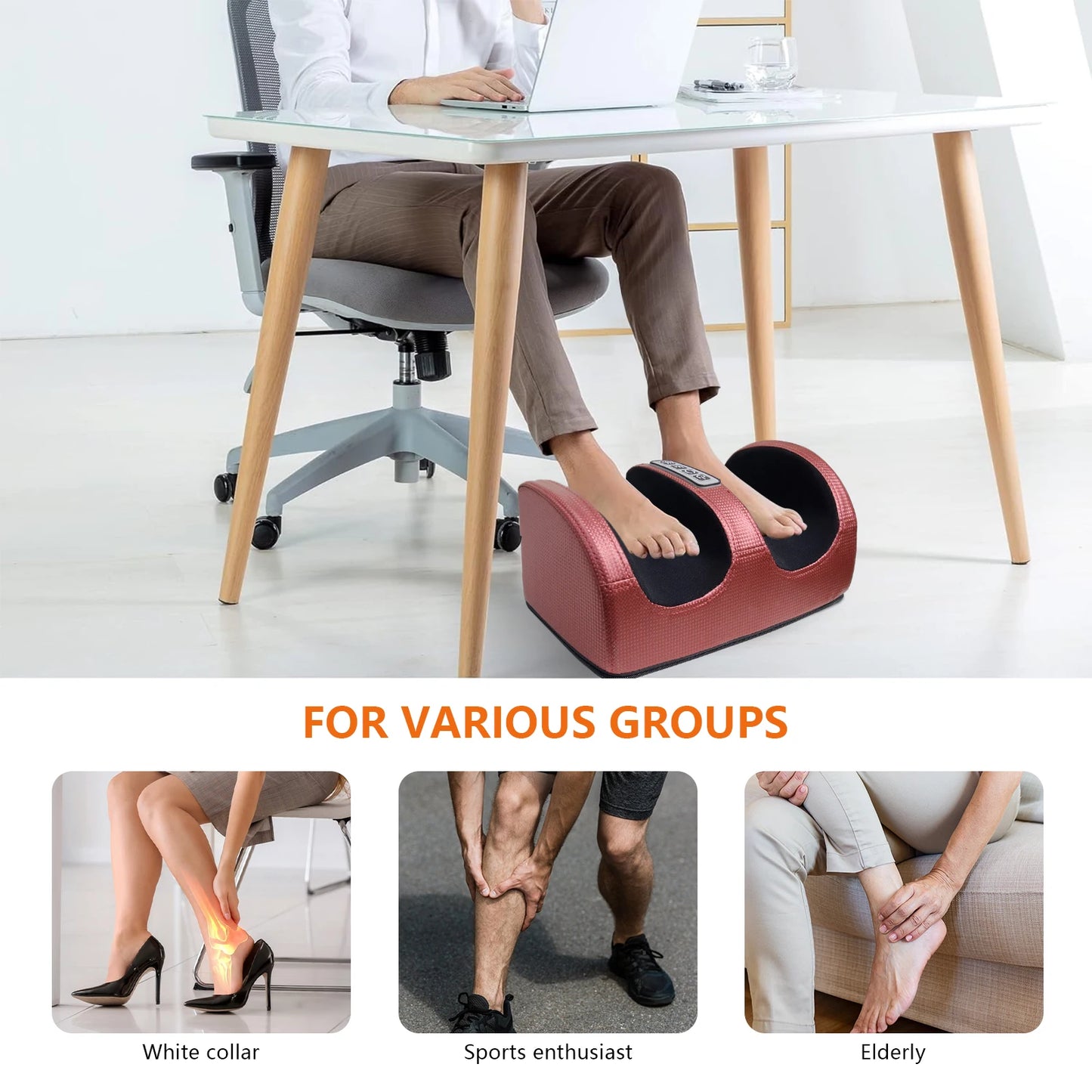 Electric Foot Massager Machine with Heating for Home Relaxation