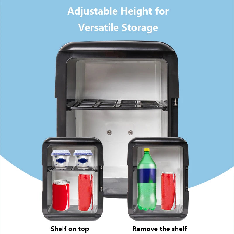 iceBlue Classic Mini Fridge 4L/6Can Dual-use Low Noise Refrigerator Warmer Cooler Makeup Skincare Portable Fridge for Home Car