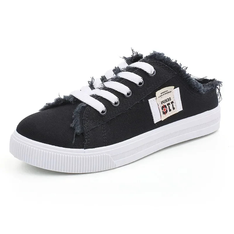 2024 Spring Summer Women Canvas Lace Up Low Top Sneakers