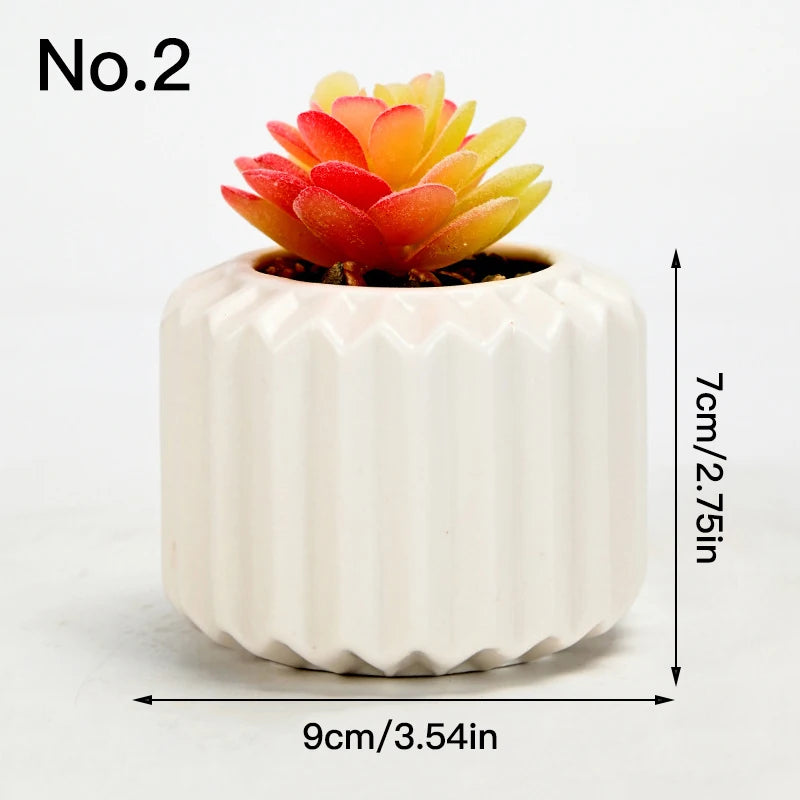 Simple Ceramic Flower Pot Succulent Pot Planter Home Decor Desktop Ornaments Garden Supplies Bonsai Plant Pot