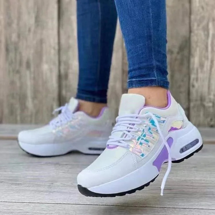 Women's Breathable Casual Wedge Heel Sneakers for Spring Autumn