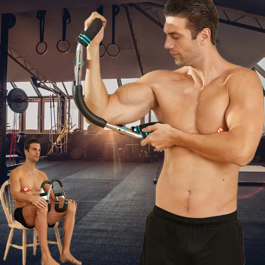 Wrist Strength Trainer Adjustable U-Shaped Arm Trainer Home Fitness Chest Expander Twister Arm Exerciser Hand Gripper Strengths