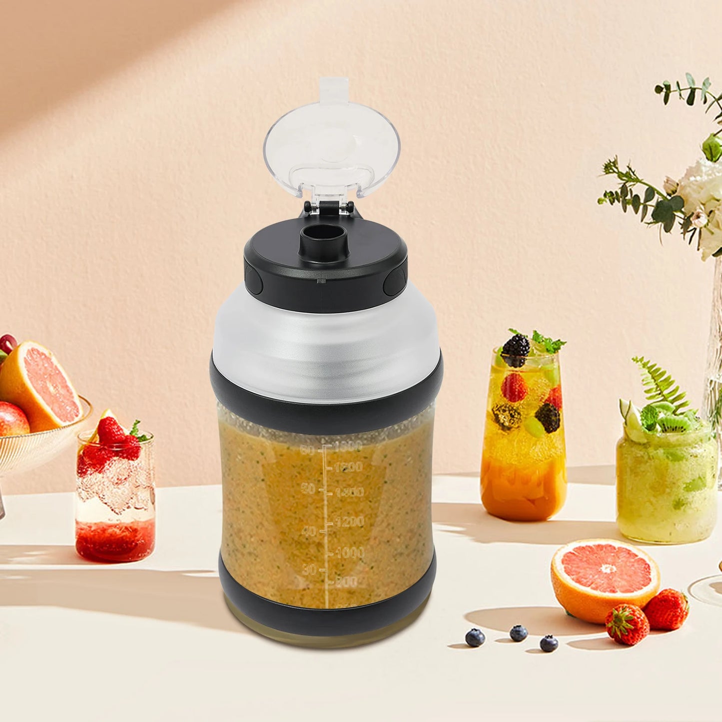 150W Portable Juice Extractor Electric Blender Large Capacity Six Blades Blender Kitchen Milkshakes Blender USB Rechargeable