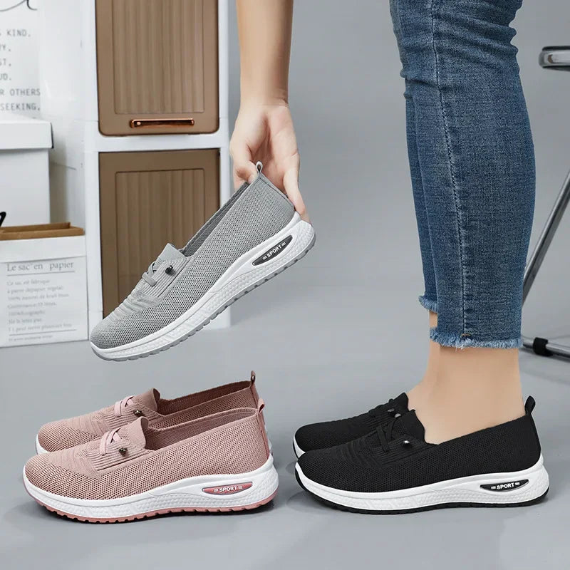 Women's Casual Sneakers Pink Chunky Sole Breathable Shoes 2025