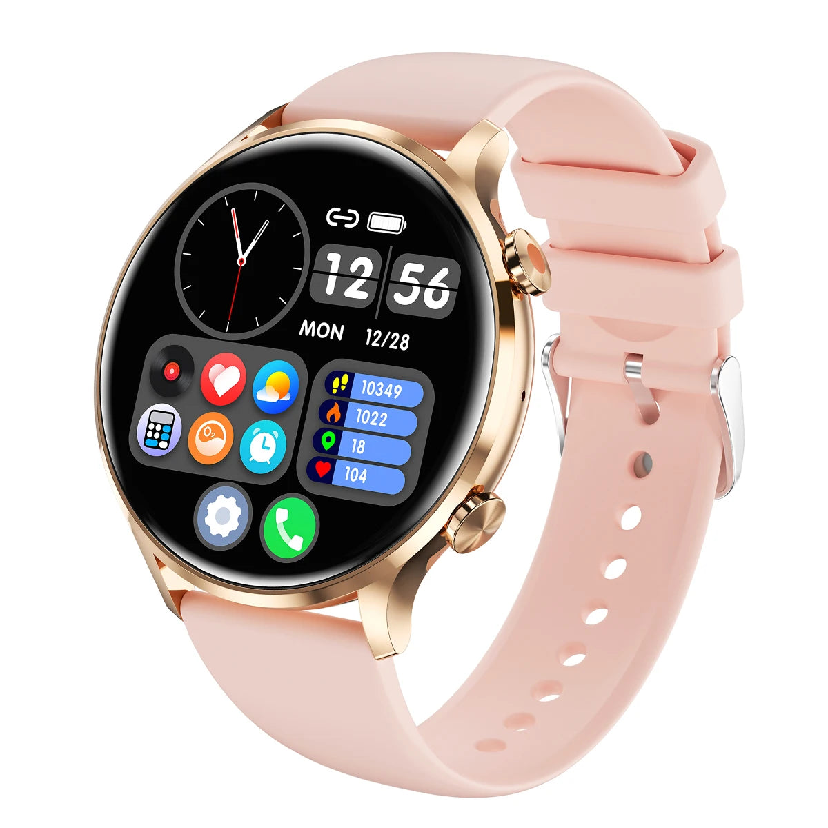 Body Temp Monitor Smartwatch for Women/ Men, 1.39'' HD Touch Screen with Sleep Monitor/ IP67 Waterproof / 100+Sports/ SMS Alerts