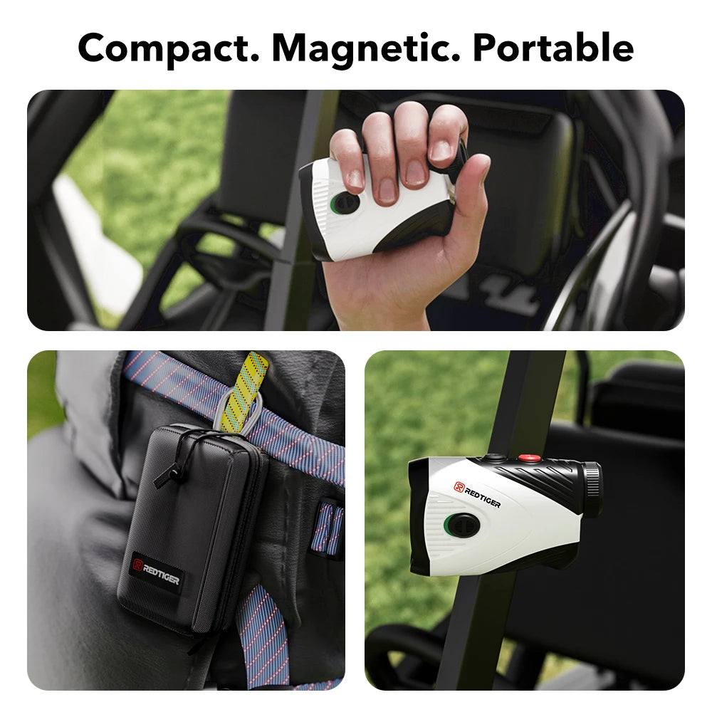 REDTIGER Golf Rangefinder with Slope 1000M 1200 Yards Laser Range Finder Golfing 7X Magnification Rechargeable Range Finders