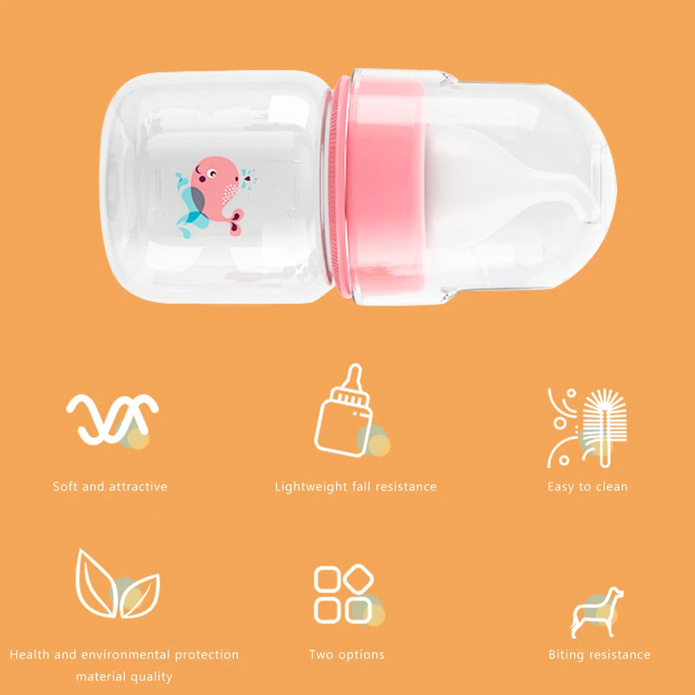 Small Pet Feeding Bottle 60ml/125ml Cute Kitten Feeding Bottle Cartoon Animals Nursing Bottle for Newborn Kittens Puppies