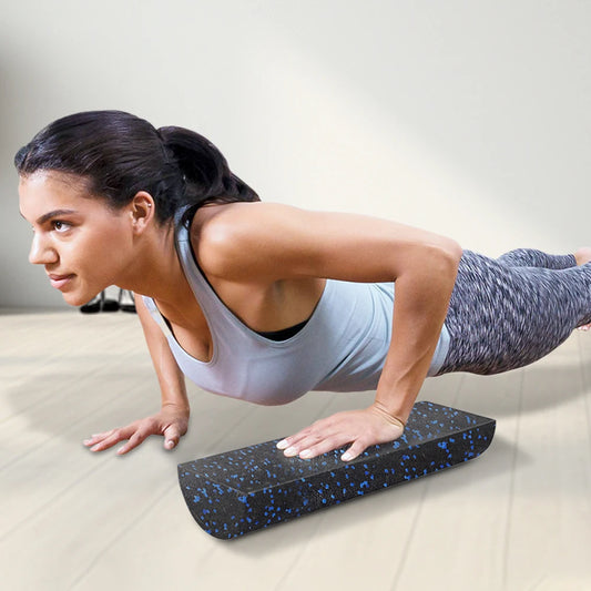 Half-Round Yoga Roller Massage Roller High Density Semi-Circular Foam Roller Multi-Function Back Stretcher for Yoga Fitness