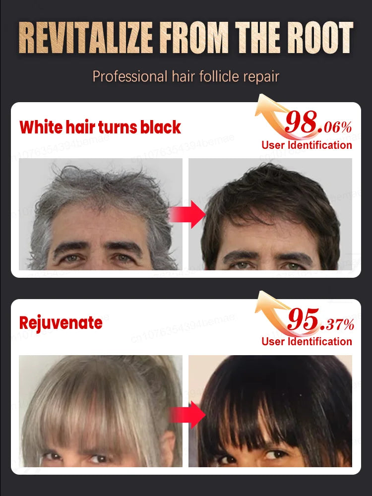 Quickly turn white hair black, the effect is visible