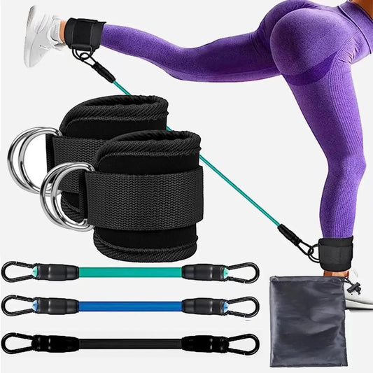 Resistance Bands Set Ankle Straps Adjustable Foot Support Padded Cuff Ankle Weight Leg Training Brace Yoga Sport Gym Equipment