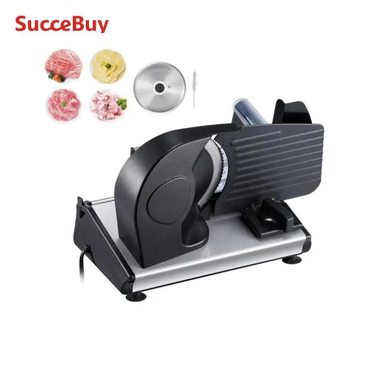 SucceBuy Meat Slicer Electric Deli Food Slicer Meat Cutter with two Premium SUS420 Blades for Meat Cheese Home Use