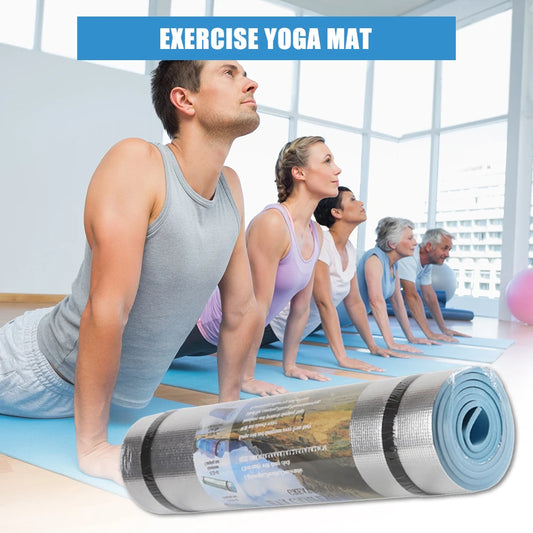 EVA Single Yoga Mat 180x50x0.6cm Aluminum Film Moisture Moisture-proof Pilates Fitness Mat Non Slip Yoga Cushion Exercise Pad