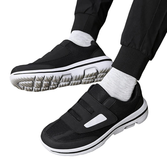 Diabetic Shoes Wide Walking Shoes with Adjustable Closure Lightweight Edema Sneakers Non-Slip Hook and Loop Sneakers for Elderly