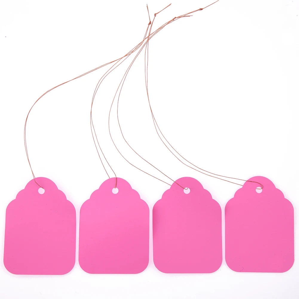 100pcs Seedlings Hanging Labels with String Plant Classification Markers Writable Waterproof Reusable  Gardening Supplies