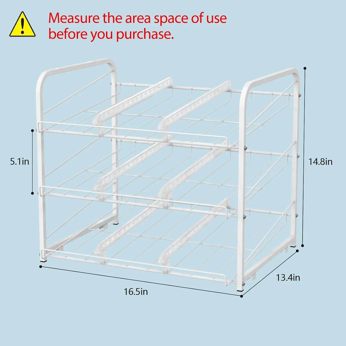 Stackable 2-piece can dispenser in the pantry, small space storage rack can hold up to 36 cans