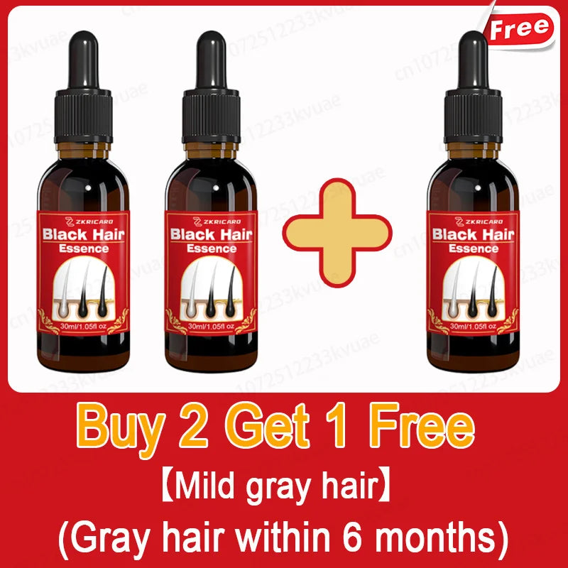 Quickly turn white hair black, the effect is visible
