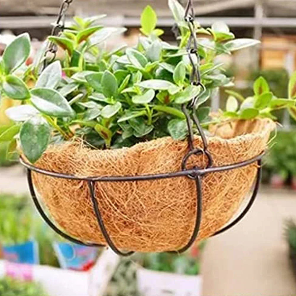 100% Natural Coconut Fiber Liners Thick Coconut Liners for Planters Round Hanging Basket Liners Replacement Liners for Garden