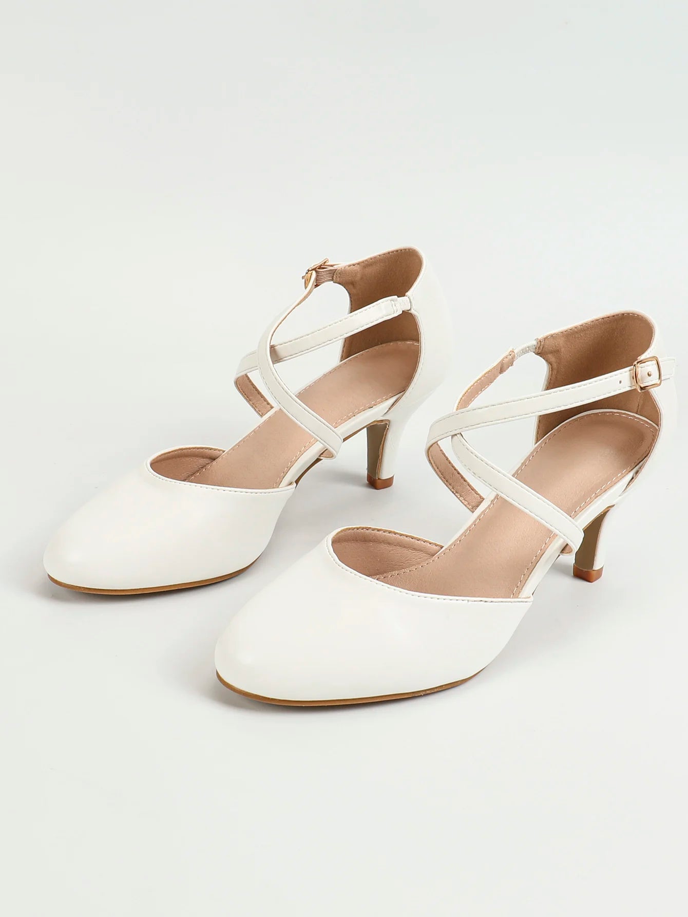 Women Closed Toe T-Strap Dance Shoes for Salsa Tango Waltz