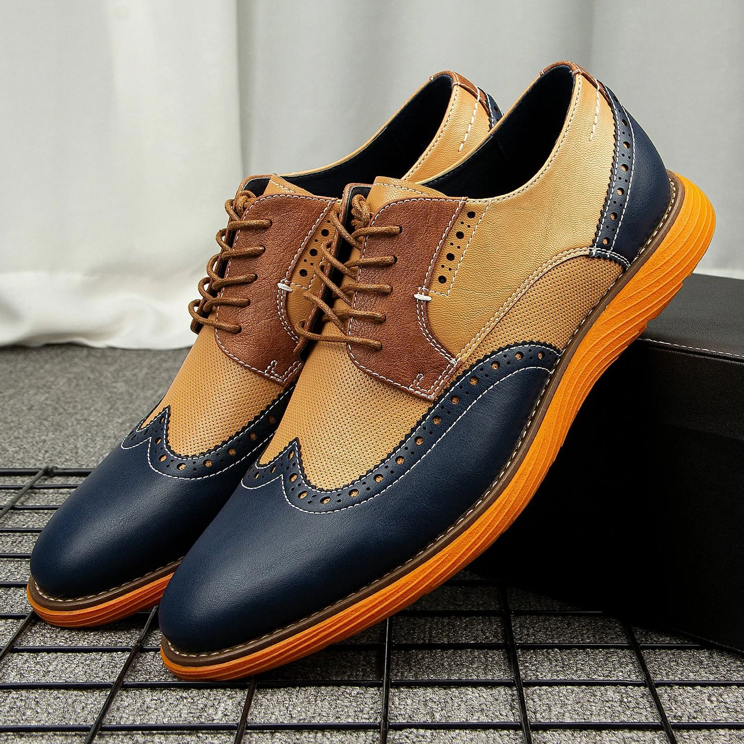 Mens Oxford Shoes Casual Dress Shoes for Men Lightweight Lace Up Fashion Shoes