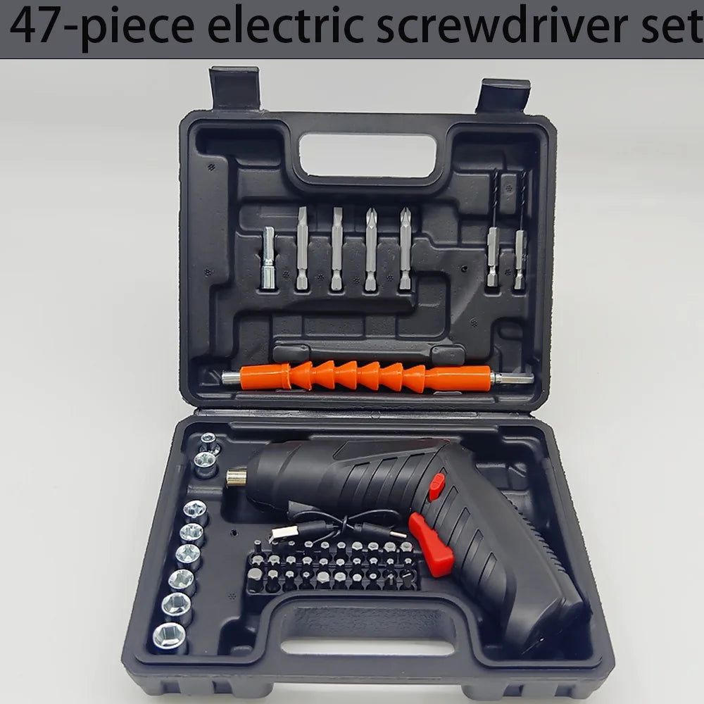 Electric Screwdriver Battery Rechargeable Cordless Screwdriver Powerful Impact Wireless Screwdriver Set Mini Drill Power Tools