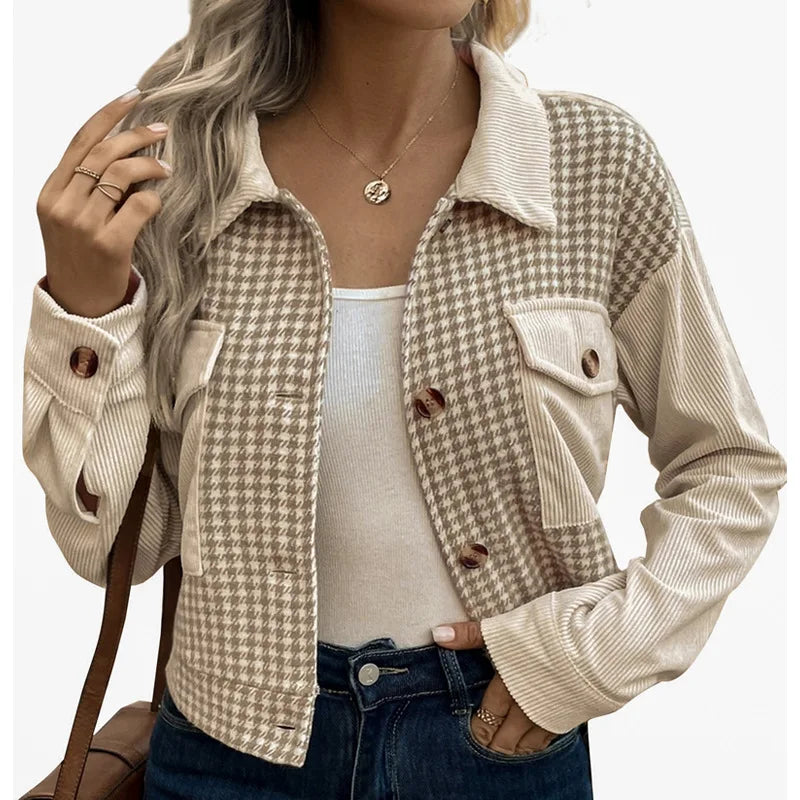 2025 Luxury Designer Women's Winter Crop Jacket Fashion Coat