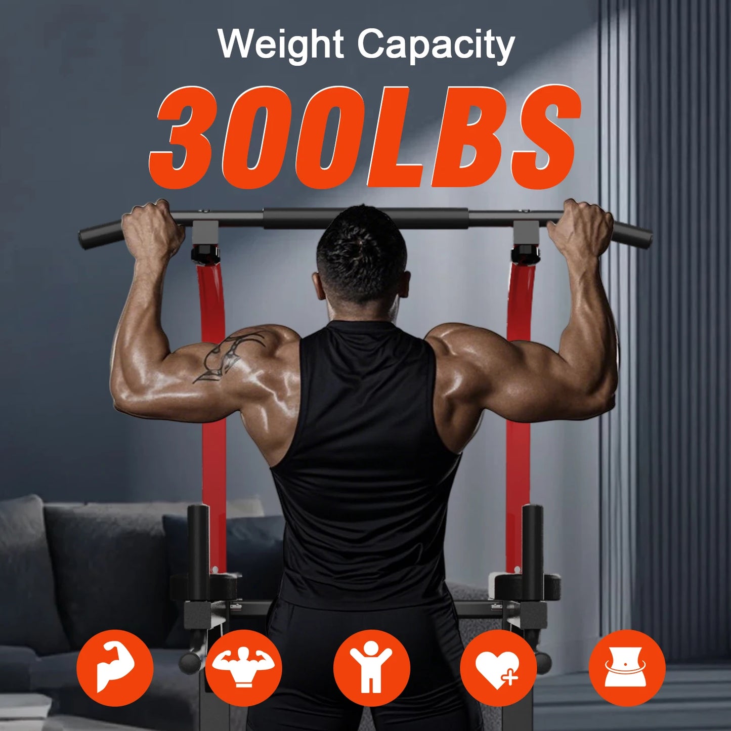 New adjustable-height upward and downward training platform, multi-functional home strength training fitness station