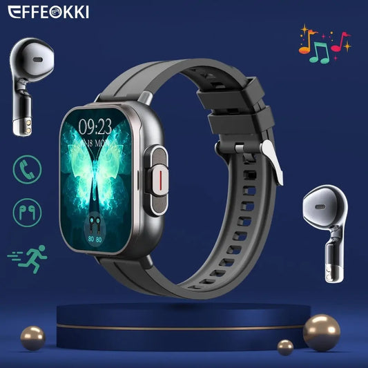 D8 2-In-1 Smartwatch And Earbuds NFC Music Control Sleep Monitor Fitness Tracker For iPhone Android