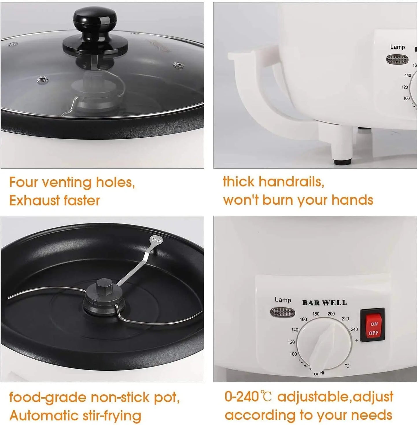 220V Coffee Roaster Machine Home Coffee Bean Baker Roaster Household Electric Coffee Bean Roasting Machine