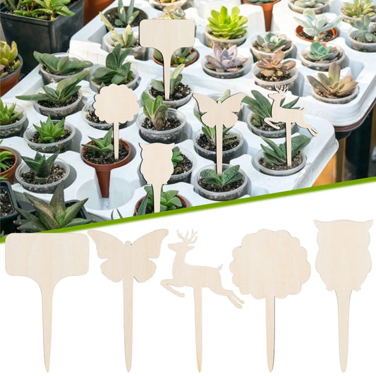 Bamboo Plant Labels Plant Tags T-Type Garden Marker For Plants Vegetable Seedlings Name Sign Outdoor Waterproof Handwritten Tags