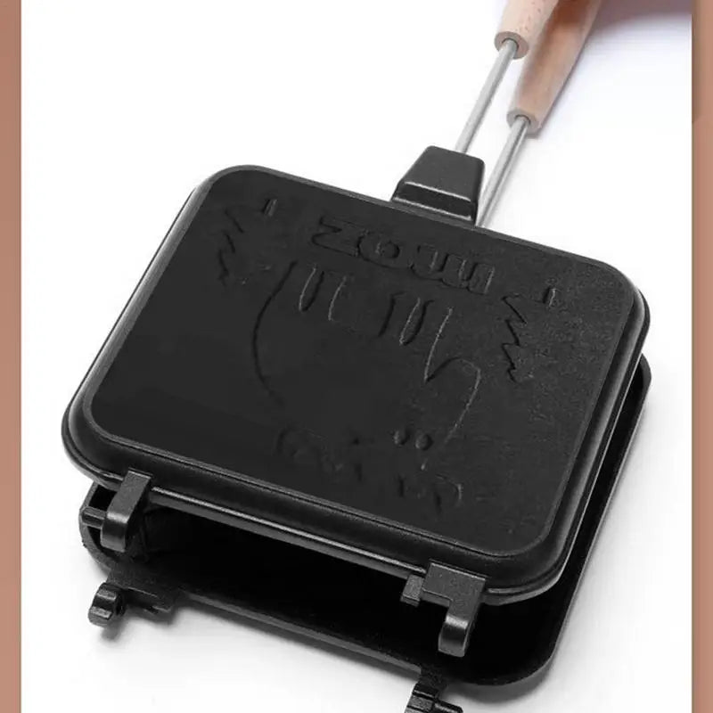 Grilled Cheese Maker Double Sided Detachable Portable Sandwich Cooker Camping Sandwich Maker Toaster With Wooden Handle