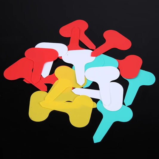 100Pcs T-Shape Plastic Plant Tags Nursery Garden Labels Plant T Tags Labels Flower Pots Markers Sign Garden Tools for Seedling