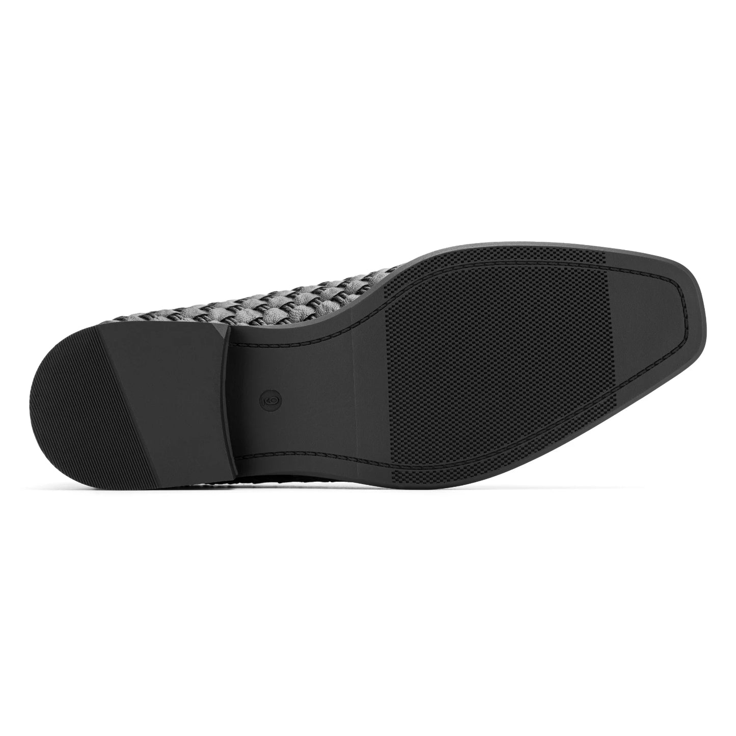 Men's Black Loafers Leather Dress Shoes with Metal Button Slip on Wedding Luxury Brand Casual Shoes