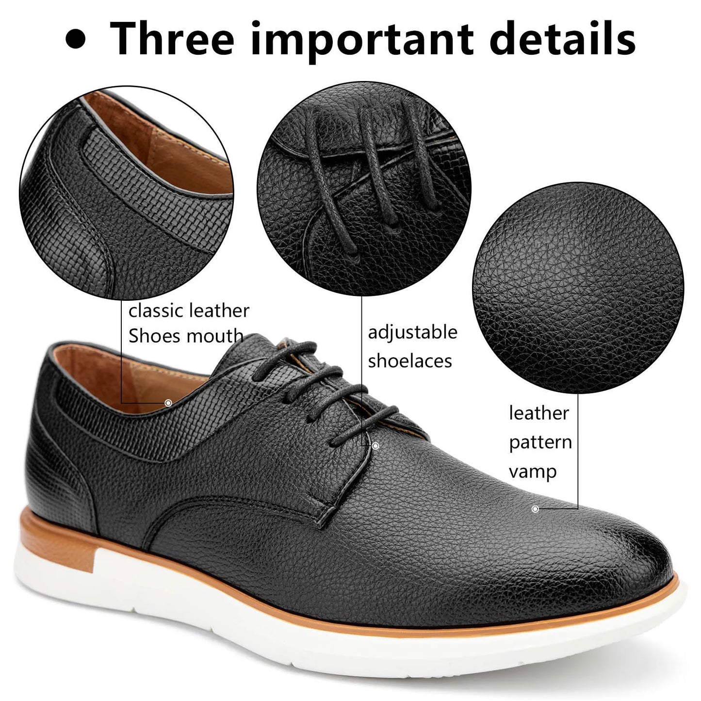 Mens White Soled Oxfords Shoes Casual Dress Shoes Fashion lace up
